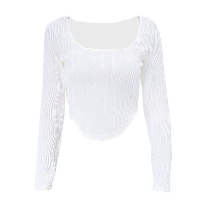 New French Design Pleated Top