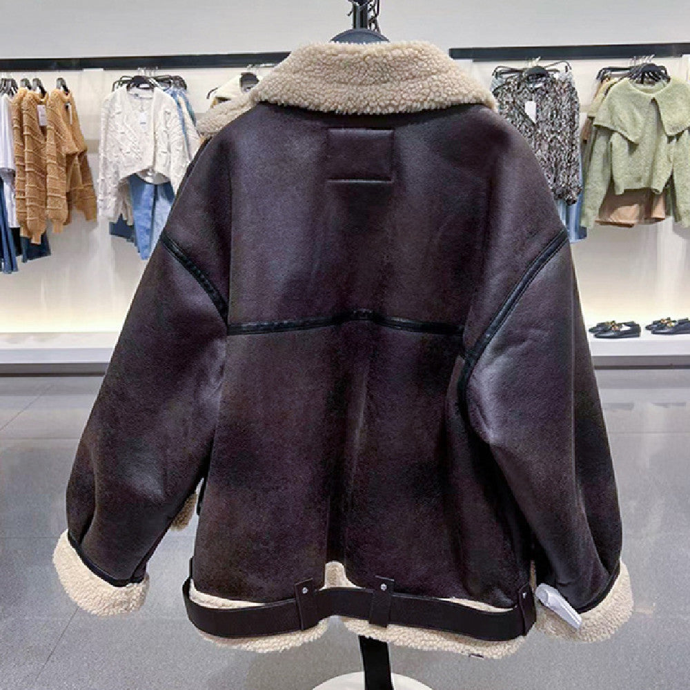 Women's Double-sided Jacket With Belt