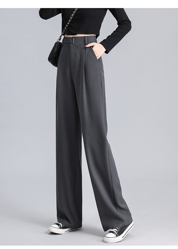 Ladies Loose Straight Mopping Suit Long Pants