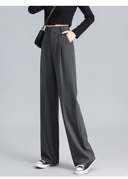 Ladies Loose Straight Mopping Suit Long Pants