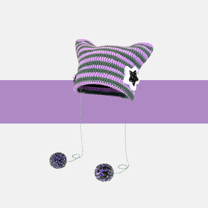 Korean Cute Thermal Head Cover Woolen Cap