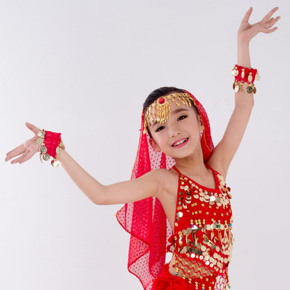 Children's Dancing Clothes Indian Dance Costume Xinjiang Dance Performance Wear Girls Belly Dance Children's National Performance