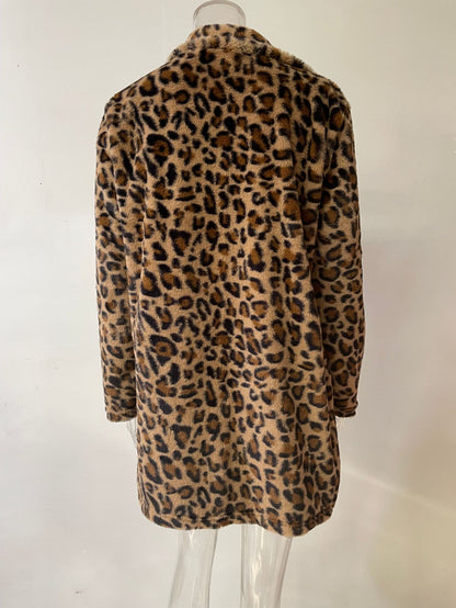 Loose Furry Coat With Pockets