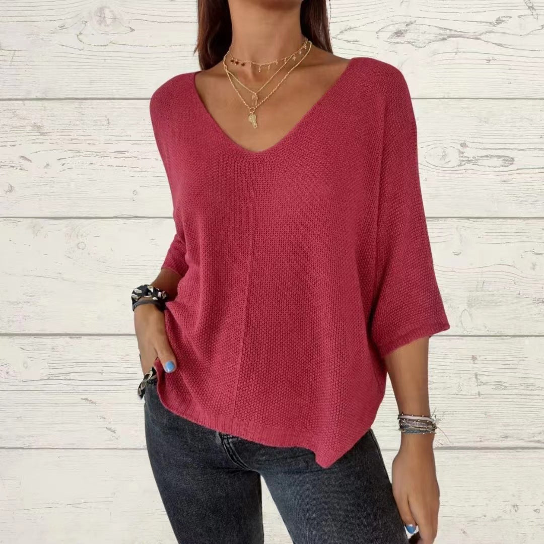 European And American Women's Clothing Short Pullover Top