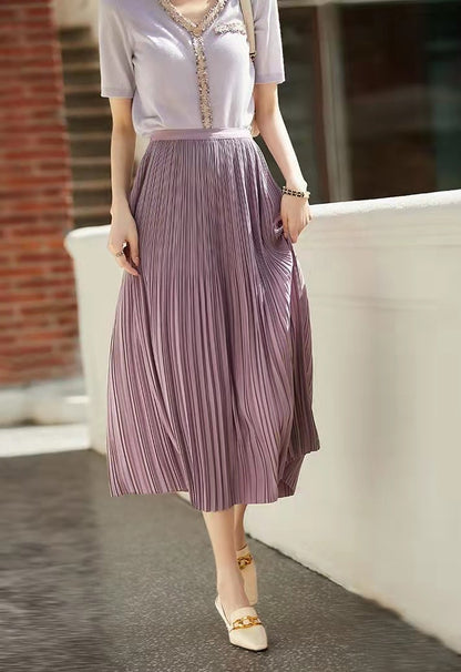 Spring And Summer New Exquisite Artistic Pleated Fairy Pleated Skirt