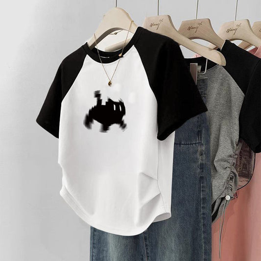 Loose Slimming Short Sleeve Women's Clothing