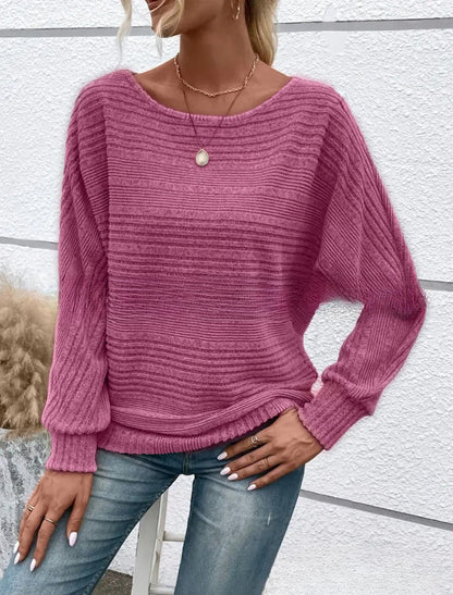 Women's Round Neck Splicing Pullover Top T-shirt