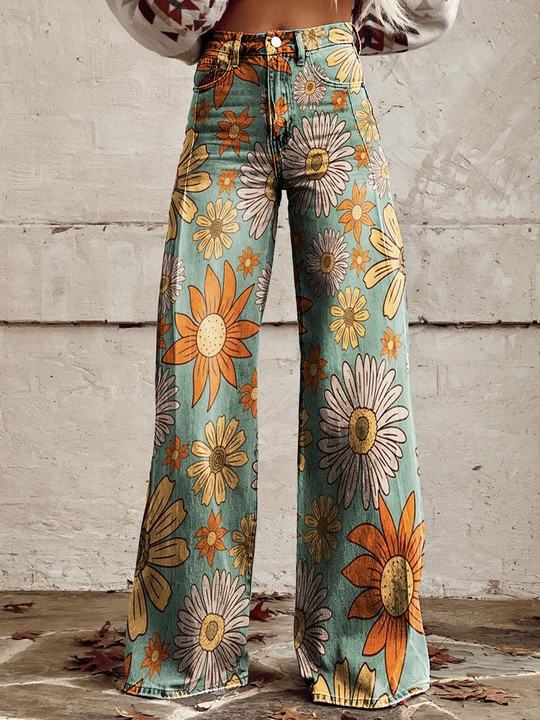 European And American Plus Size Women's Casual Pants Thin Wide Leg