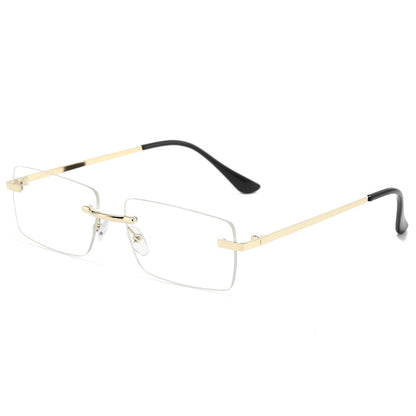 New Square Frameless Trimming Sunglasses