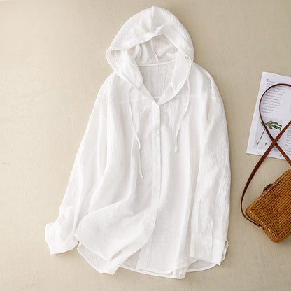 Hooded Sun Protection Clothing Long Sleeve Coat