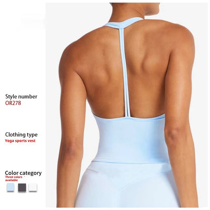 With Chest Pad Halter New Sports Fitness Vest