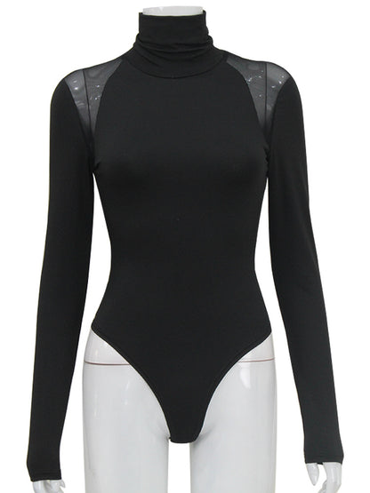 Ladies New Turtleneck Long Sleeve Jumpsuit