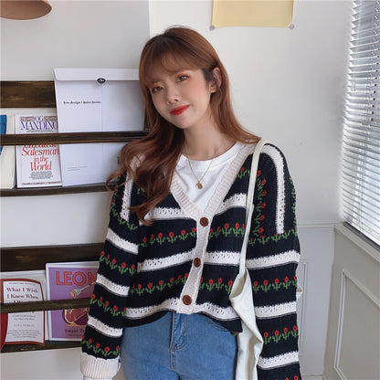 New Style Chain Link Loose Top Sweater Coat