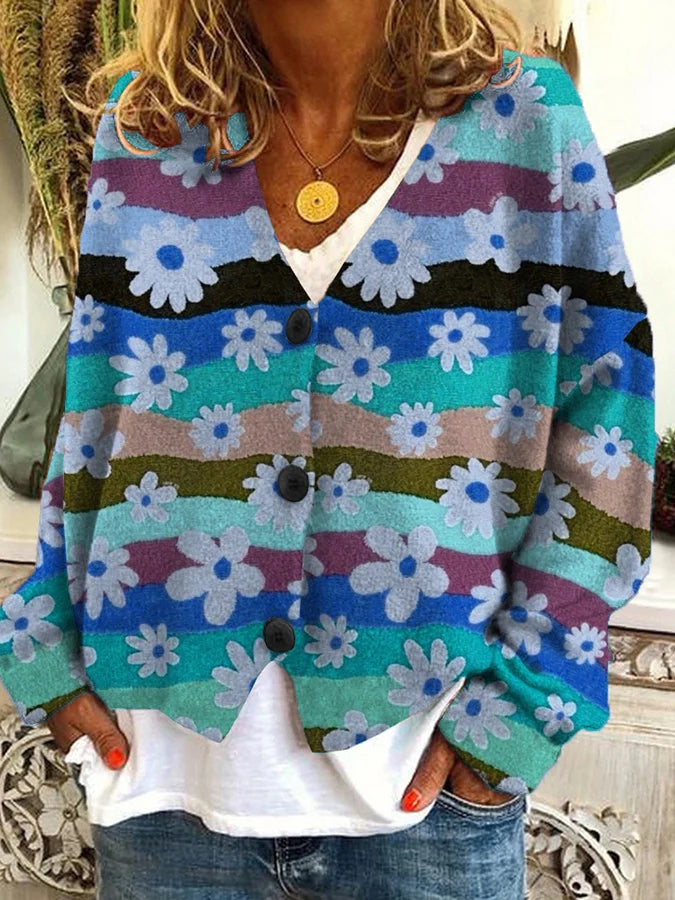 Women's Fashion Printed Casual Jacket