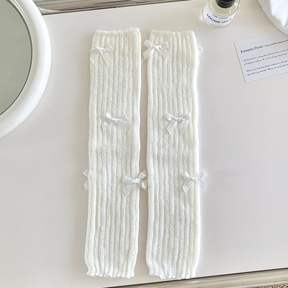 Women's Japanese Sweet Cute Bow Bunching Socks