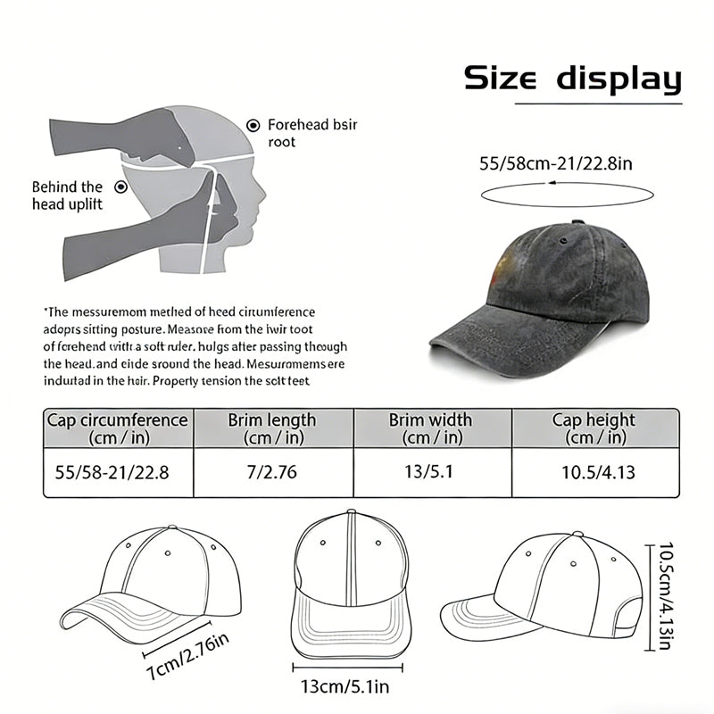 2pcs Director Filmmaker Hats For Women Men, Adjustable Embroidered Wash Cotton Baseball Cap