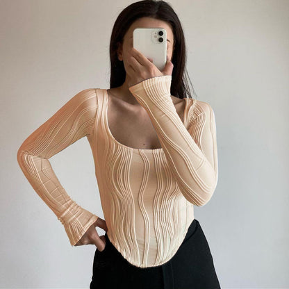 New French Design Pleated Top