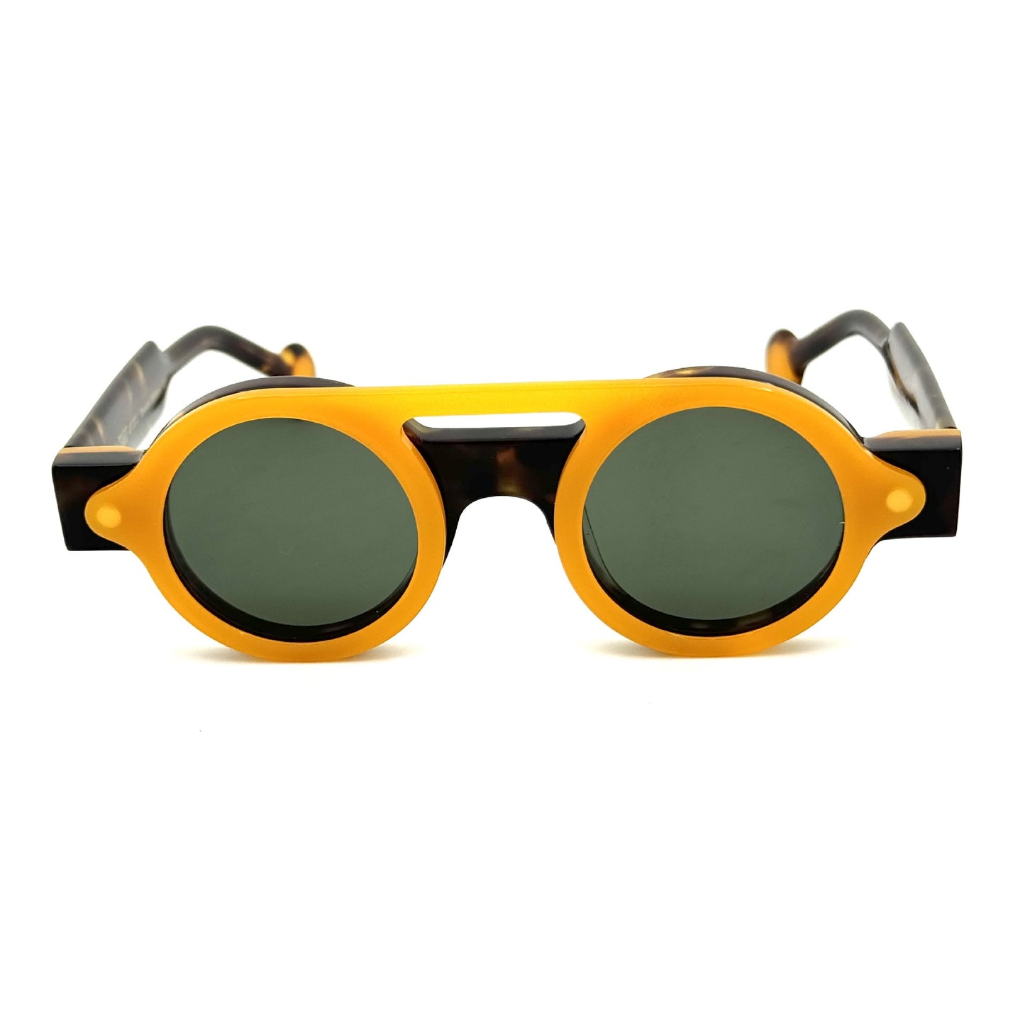 Irregular Circle In Circle Board Klein Blue Polarized Sunglasses