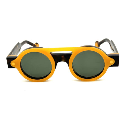 Irregular Circle In Circle Board Klein Blue Polarized Sunglasses