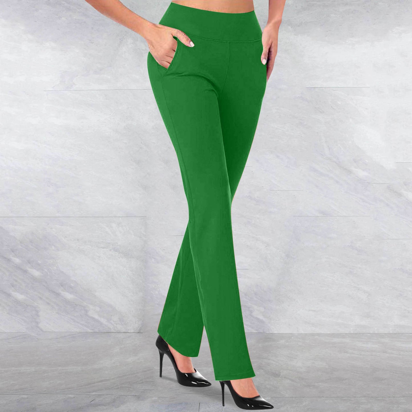 Women's Knitted Long And Micro Flared Side Pocket Pants