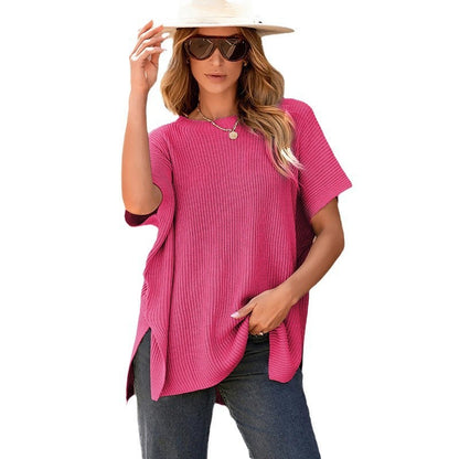 Casual Loose Shoulder Short Sleeved Top