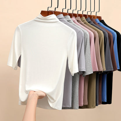 Women's Fashion Slim-fit Versatile Solid Color Top