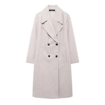 Women's Fashion Solid Color Soft Loose Overcoat Coat