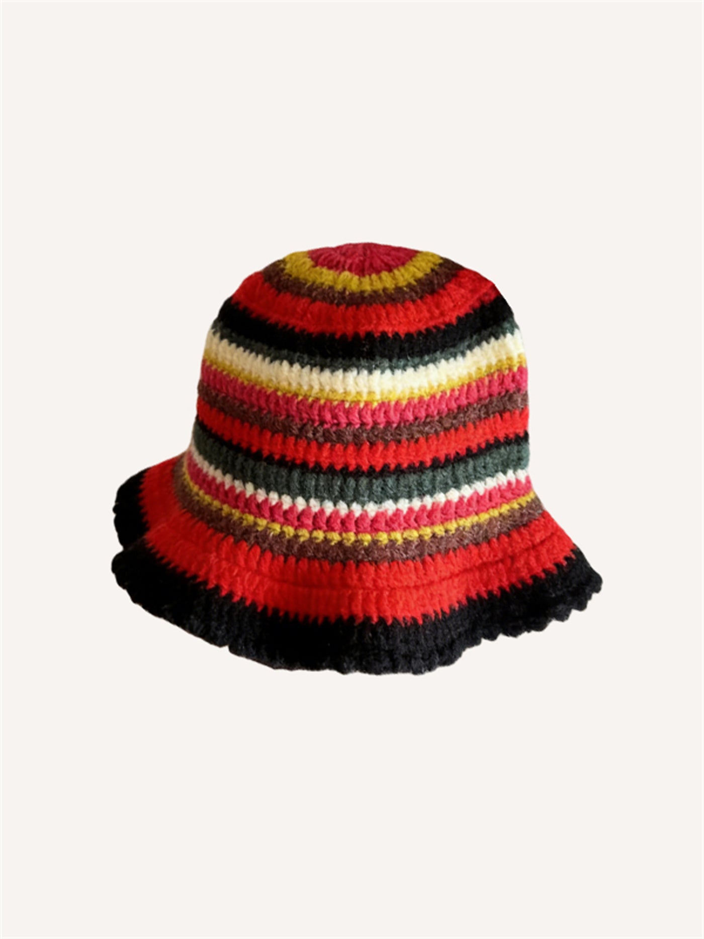 Atmosphere Hand-knitted Colorful Fisherman's Hat