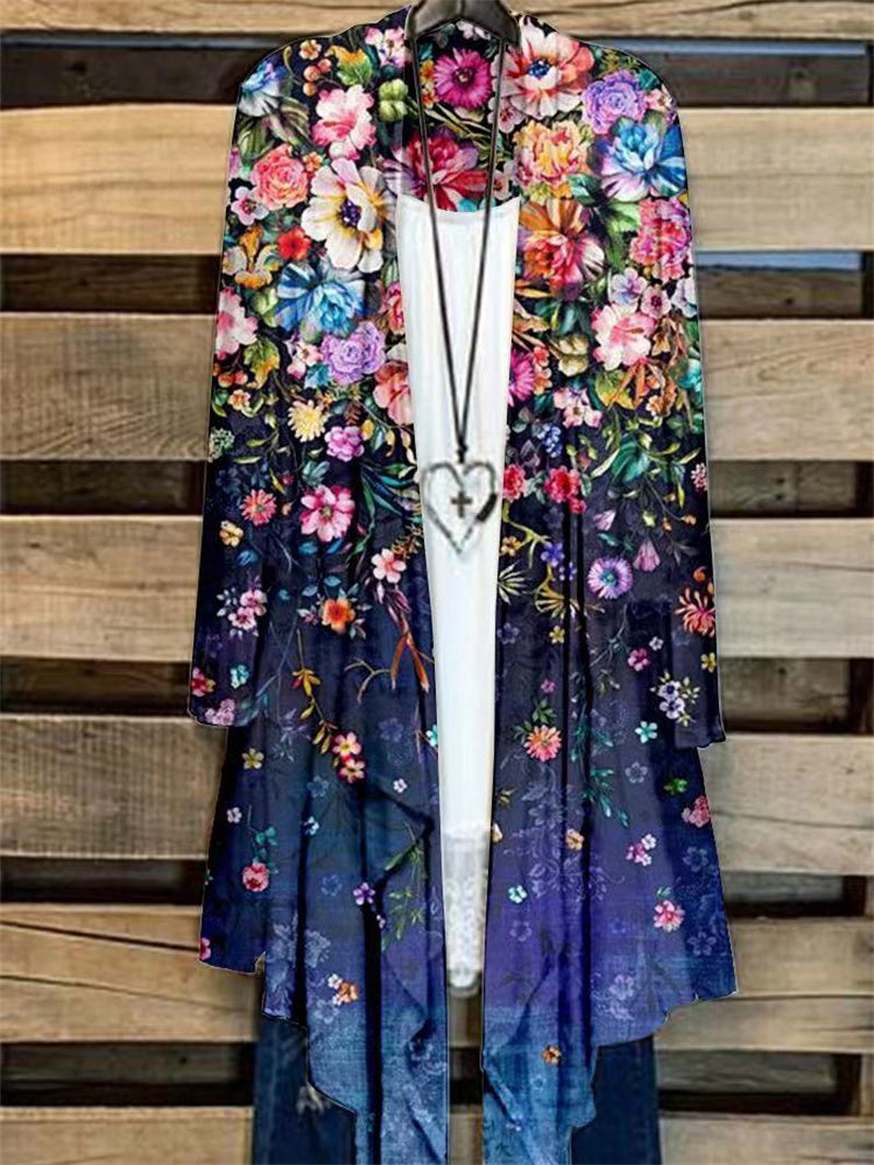 Kvinders Farve Oliemaleri Casual Cardigan