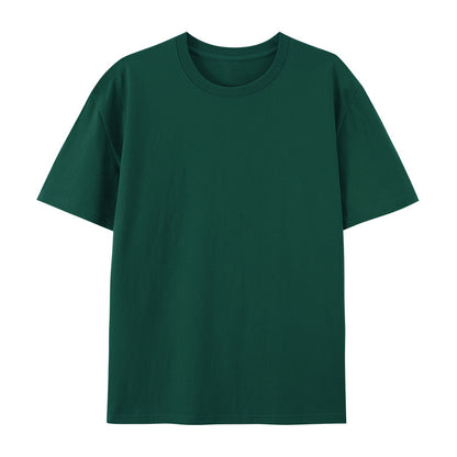 Cotton Round Neck T-shirt Heavy Loose Short Sleeve