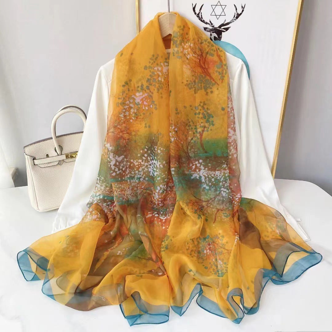 Yarn Cashew Printed Beach Travel Sun Protection Scarf