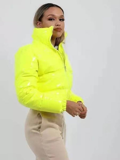 Glossy Bread Jacket Down Cotton Jacket Quilted Jacket
