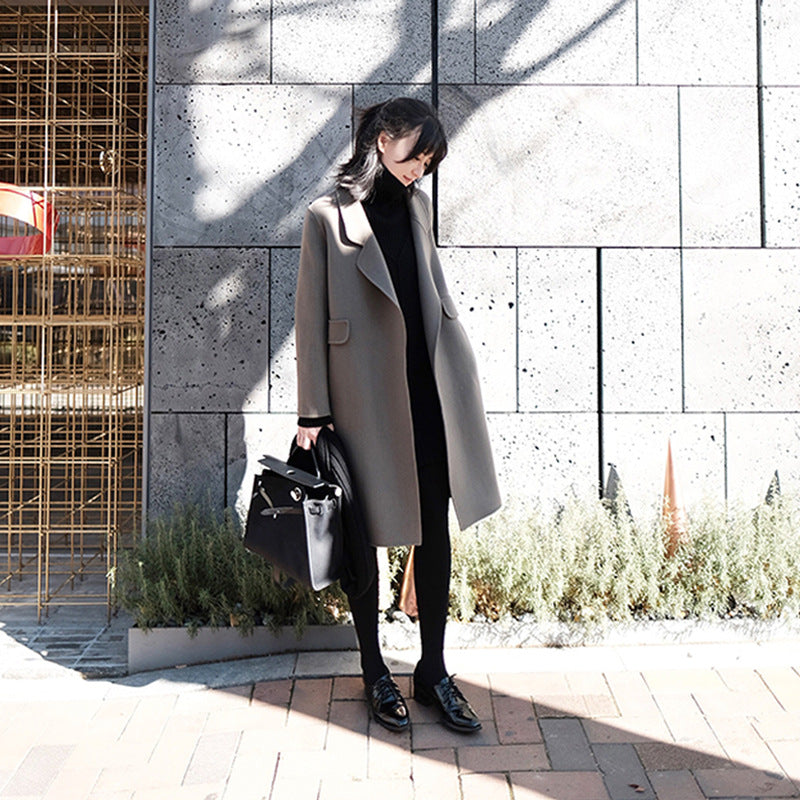 Women's Fashion Casual Slim Woolen Jacket