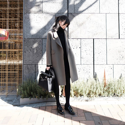 Women's Fashion Casual Slim Woolen Jacket