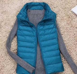 Lightweight down jacket women's Vest Short Size Large