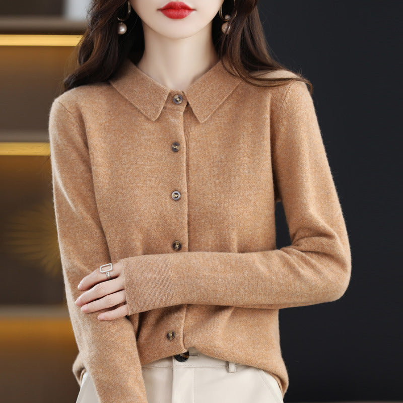 Women's Temperament Fashion Lapel Cardigan Top