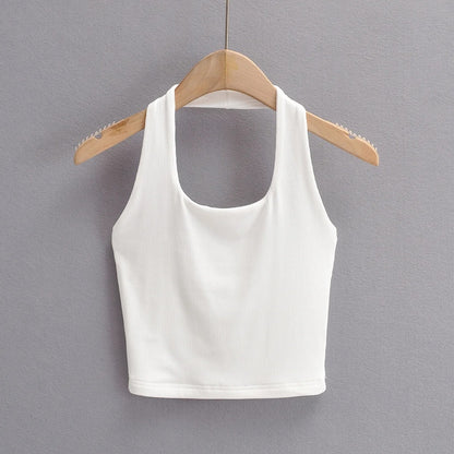Women's Vest Halter Top Summer Slim-fit Solid Color