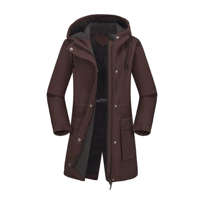 Autumn And Winter Soft Shell Jacket Women's Rain-proof Hooded Women's Raincoat