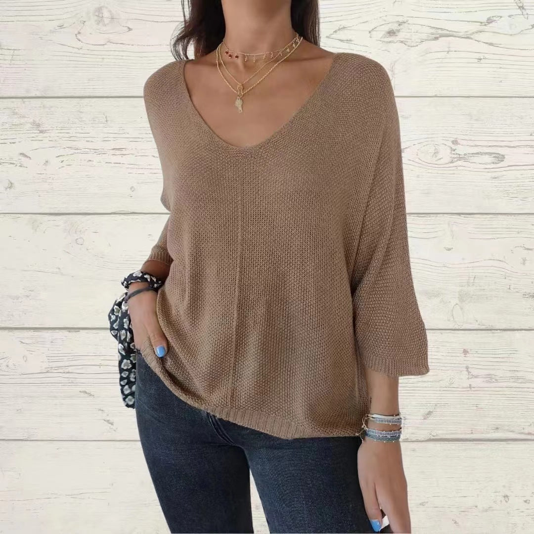 European And American Women's Clothing Short Pullover Top