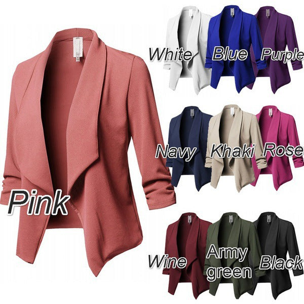 Pleated Solid Color Suit