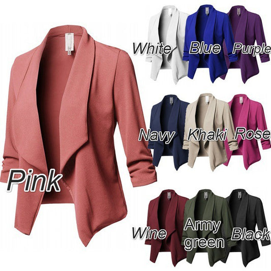 Pleated Solid Color Suit
