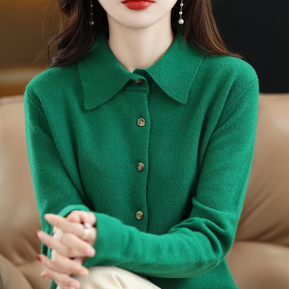 Women's Temperament Fashion Lapel Cardigan Top