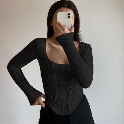 New French Design Pleated Top