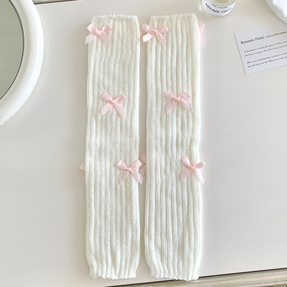 Women's Japanese Sweet Cute Bow Bunching Socks