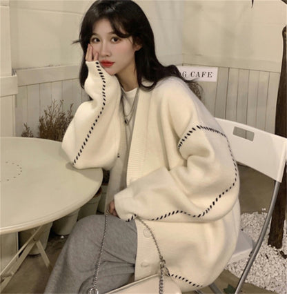 Lazy Wind Sweater Loose Niche Cardigan Coat