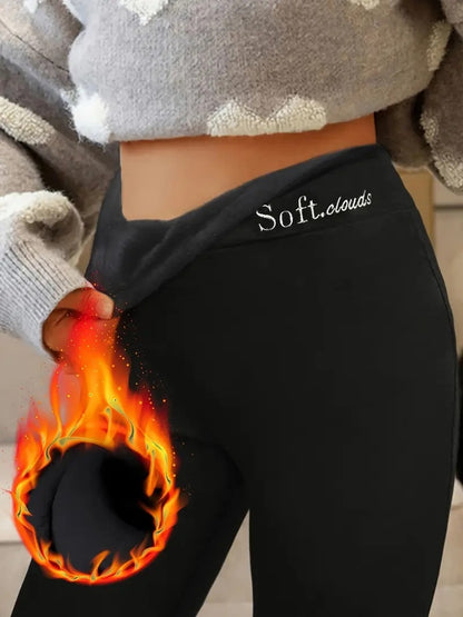 Women's Outer High Waist Hip Lift Leggings Fleece-lined Shark Pants