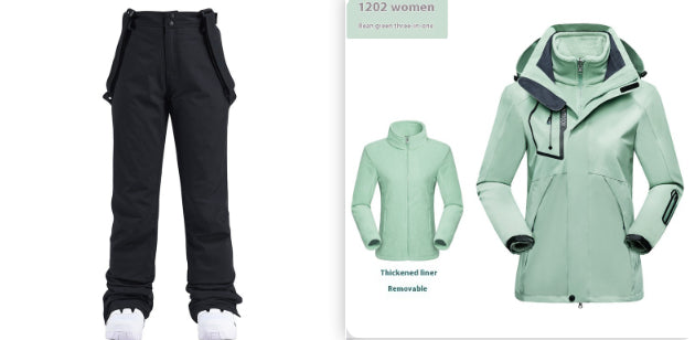 Outdoor Windproof Warm Shell Jacket Two-piece Set