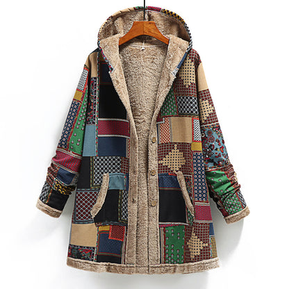 Loose plus size woolen coat