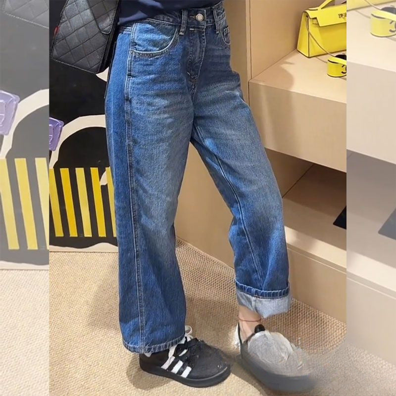 Retro Wide Leg Jeans Women's Small Large Size