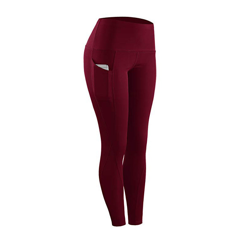 High-waisted Butt-lifting Slim-fit Sports Leggings With Side Pockets